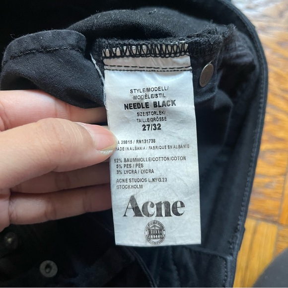 Acne Studios Black Denim Jeans - Picture 2 of 4